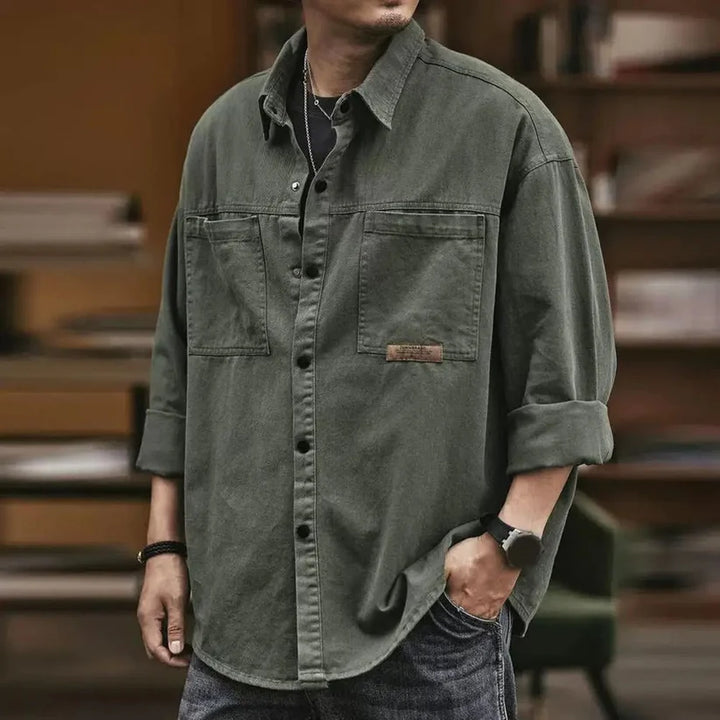 Gianni Large Shirt in Classic Vintage Look - Elena Harper