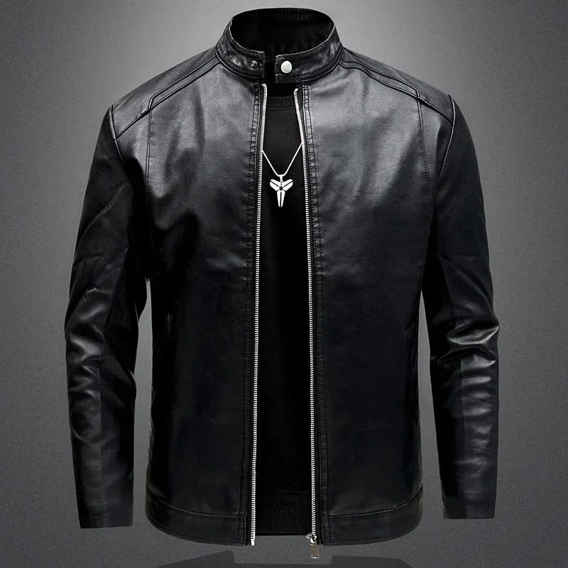 LAURENT MONACO | ELEGANT BIKER LEATHER JACKET FOR MEN