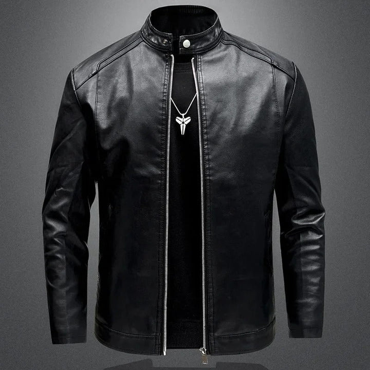 LAURENT MONACO | ELEGANT BIKER LEATHER JACKET FOR MEN
