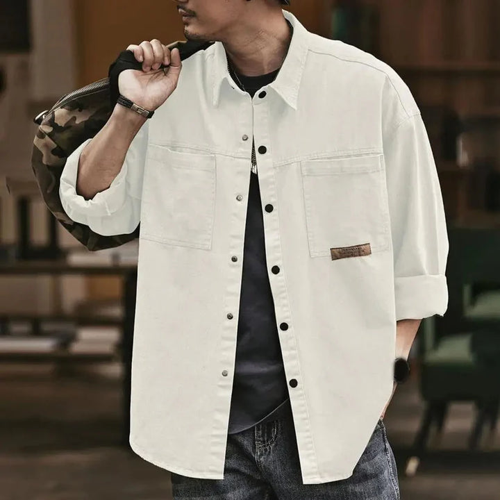 Gianni Large Shirt in Classic Vintage Look, view 6 - Elena Harper