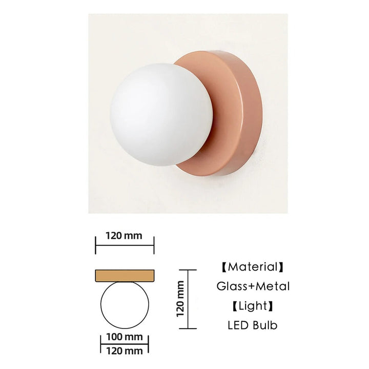Wall Lamp Scandinavian Minimalist with Glass Shade
