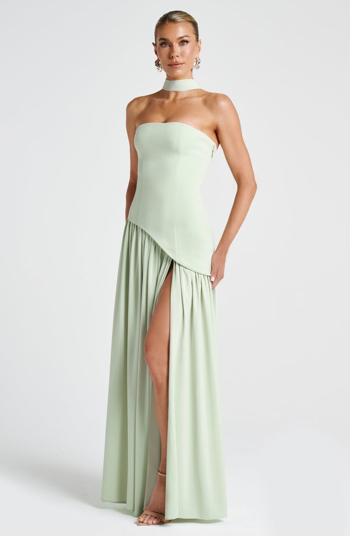 Mint Marisela™ Maxi Dress by Emma & Rose Cape Town featuring a flowing silhouette and elegant design.
