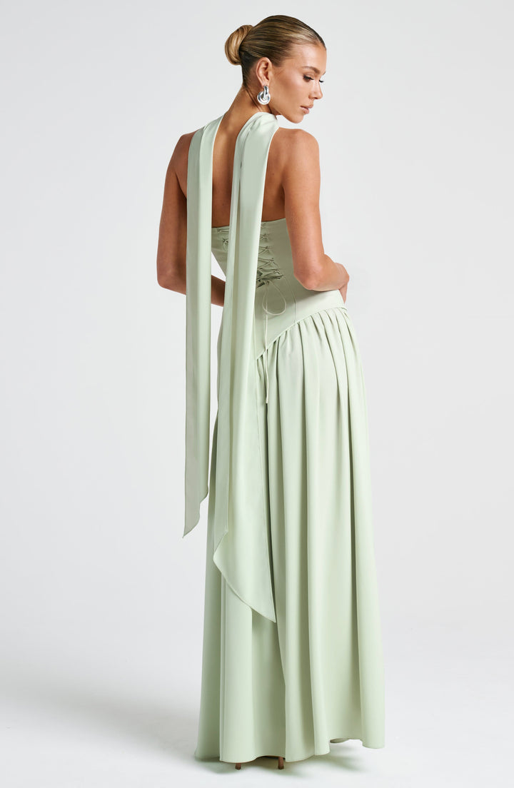 Marisela™ Emma & Rose Cape Town mint maxi dress, elegant full-length dress with flowing fabric and sophisticated design.
