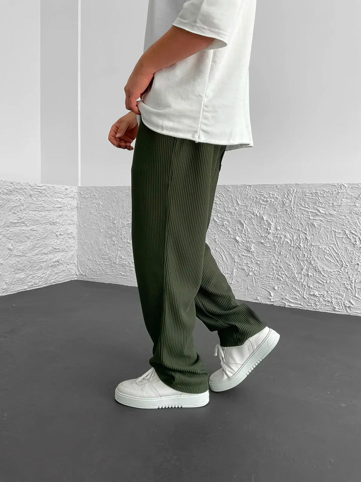 Marion Casual Loose Cord Pants with Drawstring - Elena Harper