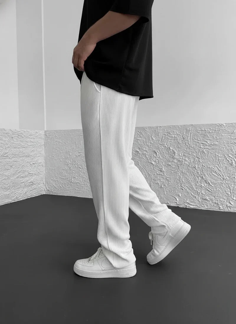 Marion Casual Loose Cord Pants with Drawstring - Elena Harper