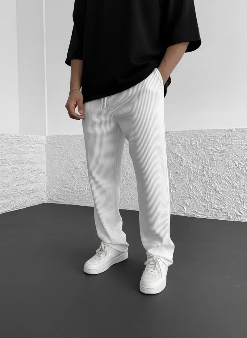 Marion Casual Loose Cord Pants with Drawstring - Elena Harper