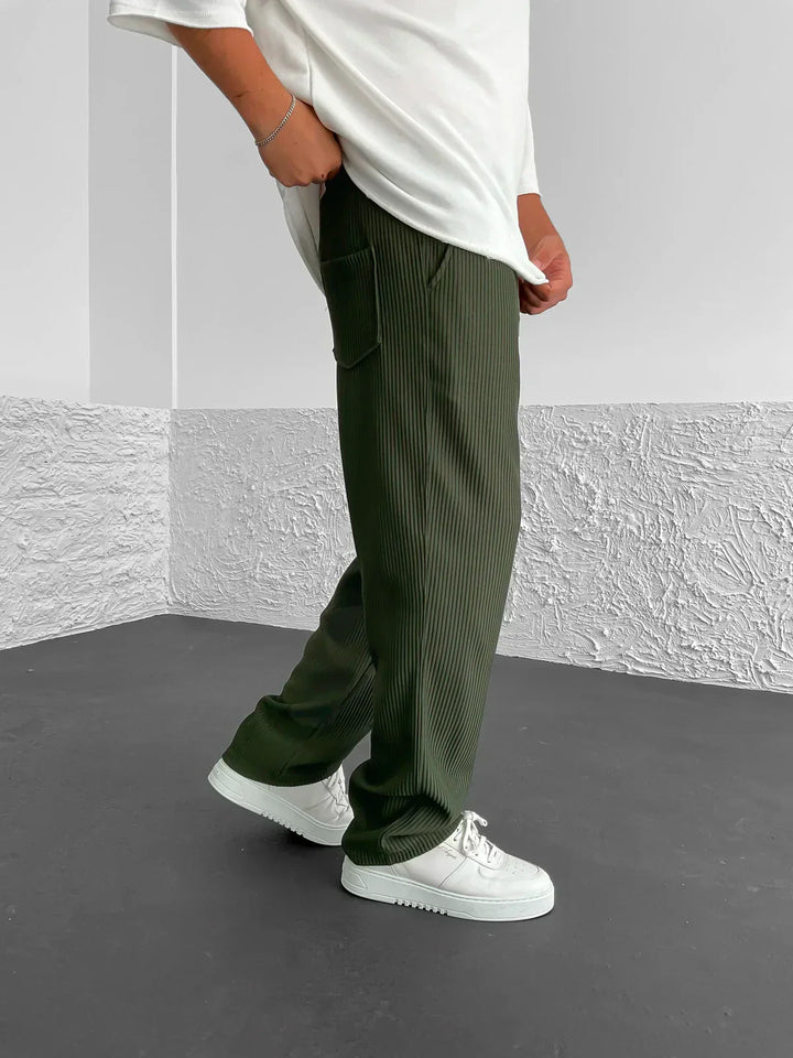 Marion Casual Loose Cord Pants with Drawstring - Elena Harper