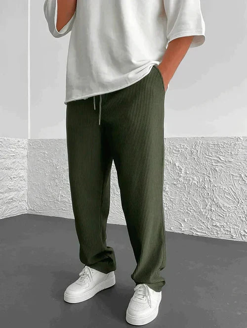 Marion Casual Loose Cord Pants with Drawstring - Elena Harper