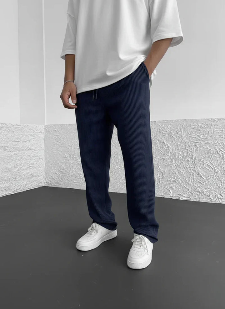 Marion Casual Loose Cord Pants with Drawstring - Elena Harper