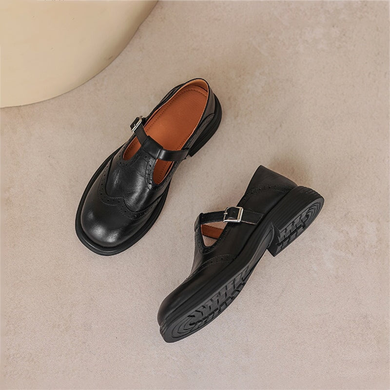 Risla Leather Mary Janes, view 7 - Elena Harper