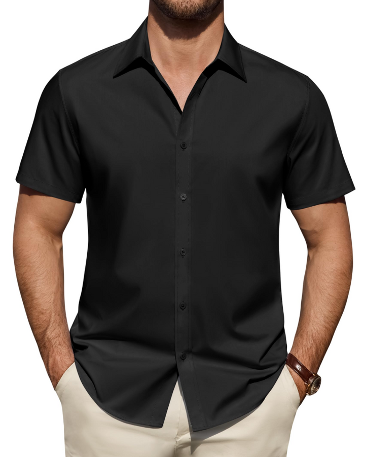 Men's Slim Fit Shirt – With Buttons, Suitable for Work and Casual Use