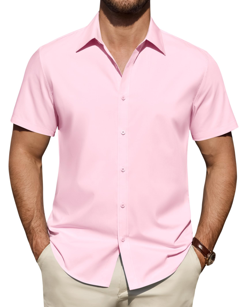 Men's Slim Fit Shirt – With Buttons, Suitable for Work and Casual Use