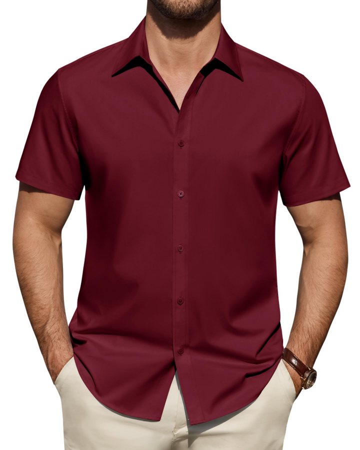 Men's Slim Fit Shirt – With Buttons, Suitable for Work and Casual Use
