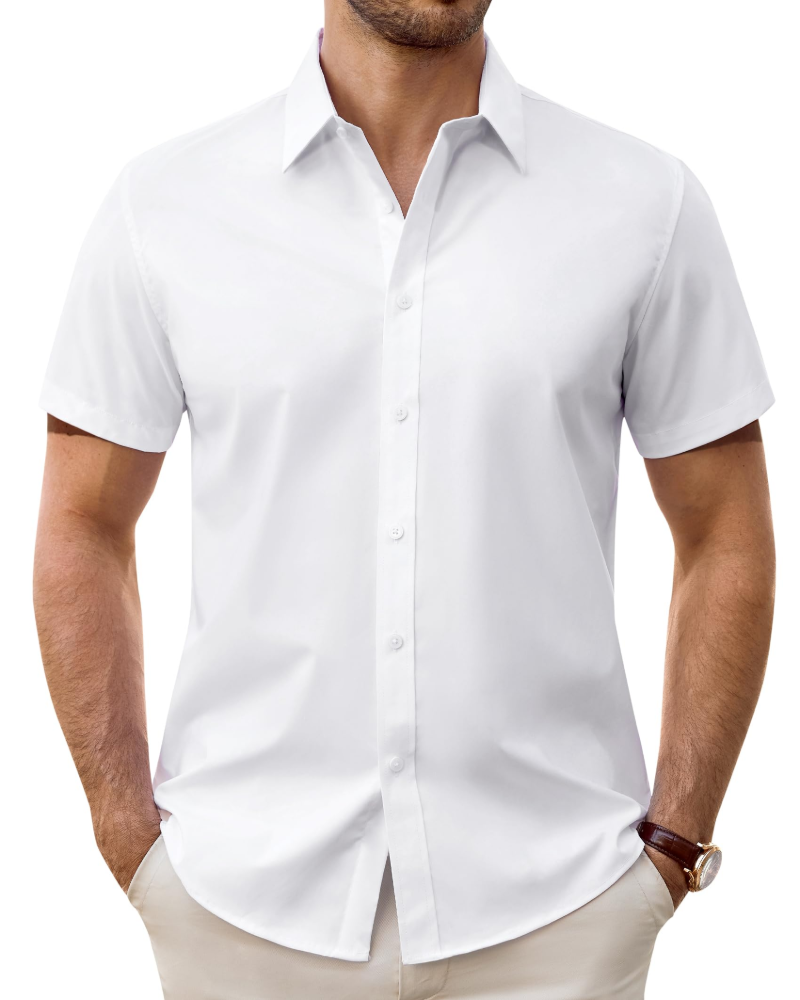 Men's Slim Fit Shirt – With Buttons, Suitable for Work and Casual Use