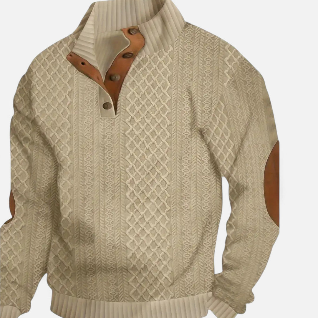 Men's Classic Cable-Knit Pullover Sweater