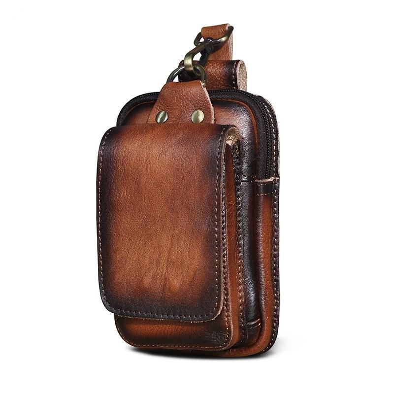 Men's Genuine Leather Waist Pack for Daily Essentials