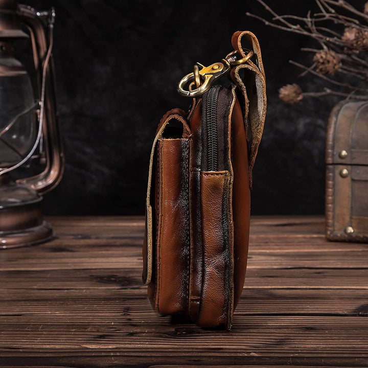 Men's Genuine Leather Waist Pack for Daily Essentials