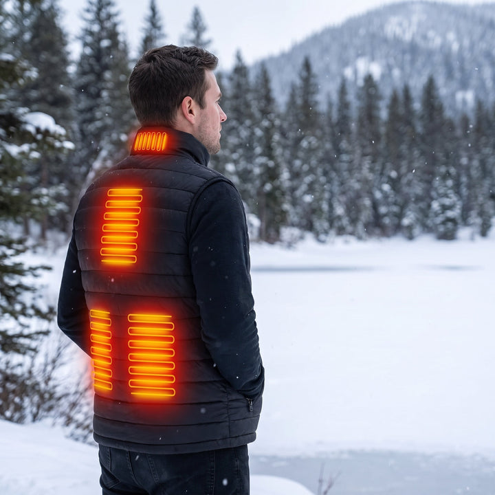 Heated Vest Men Electric With Rechargeable Battery And Integrated Heating Zones