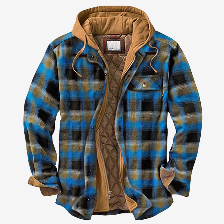 Men's Hooded Bomber Jacket with Quilted Lining