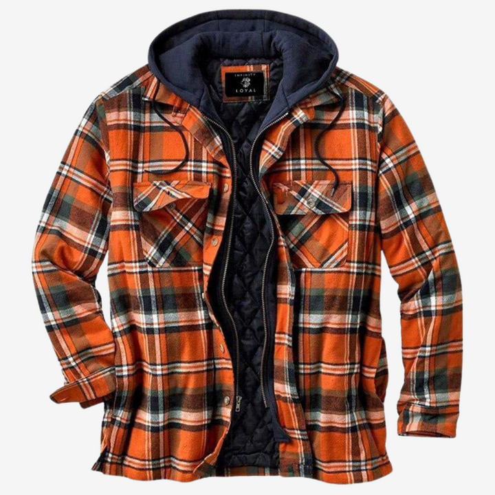 Men's Hooded Bomber Jacket with Quilted Lining
