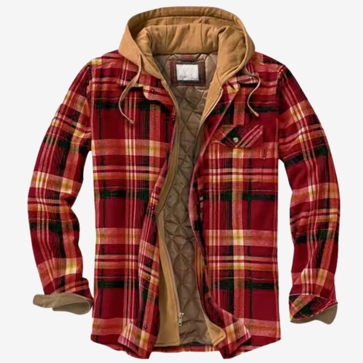Men's Hooded Bomber Jacket with Quilted Lining
