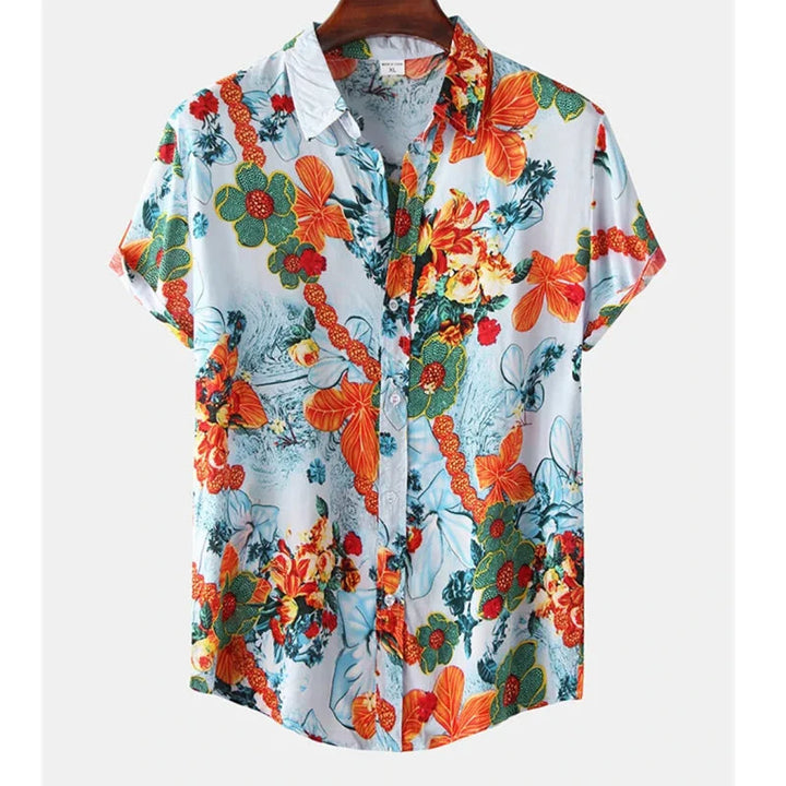 Men's Lightweight Floral Pattern Tropical Shirt