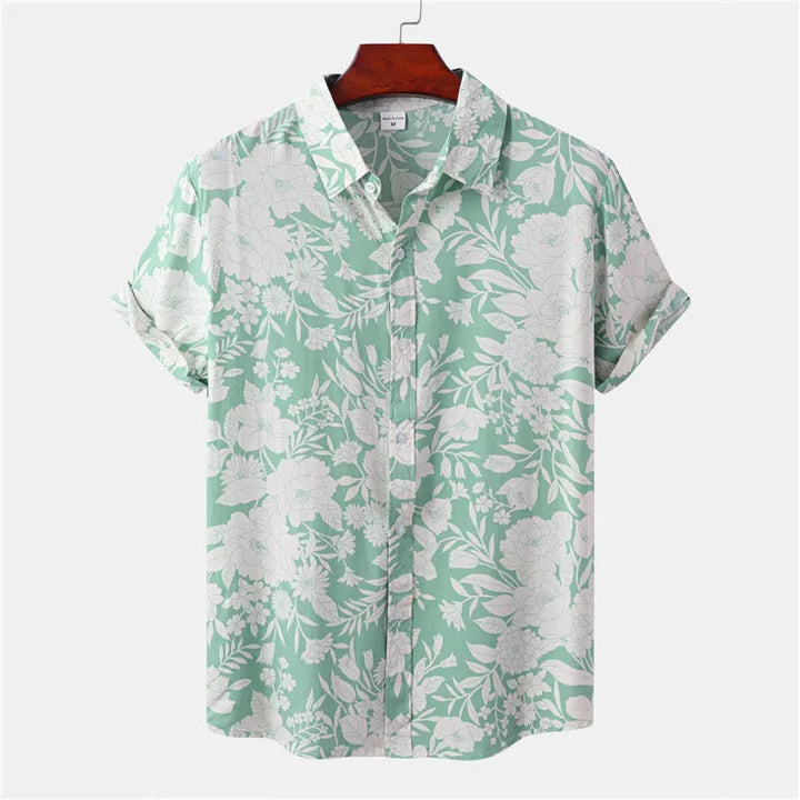 Men's Lightweight Floral Pattern Tropical Shirt