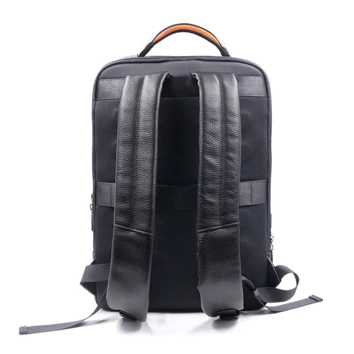 Men's Premium Leather Anti-Theft Backpack with Fingerprint Lock, view 4 - Elena Harper