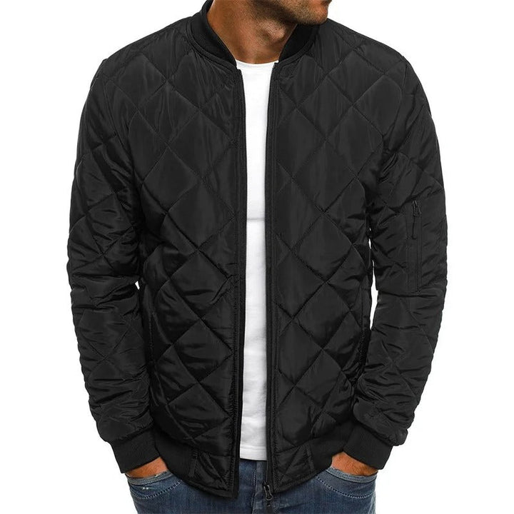 Men's Quilted Bomber Jacket - Lightly Padded & Windproof