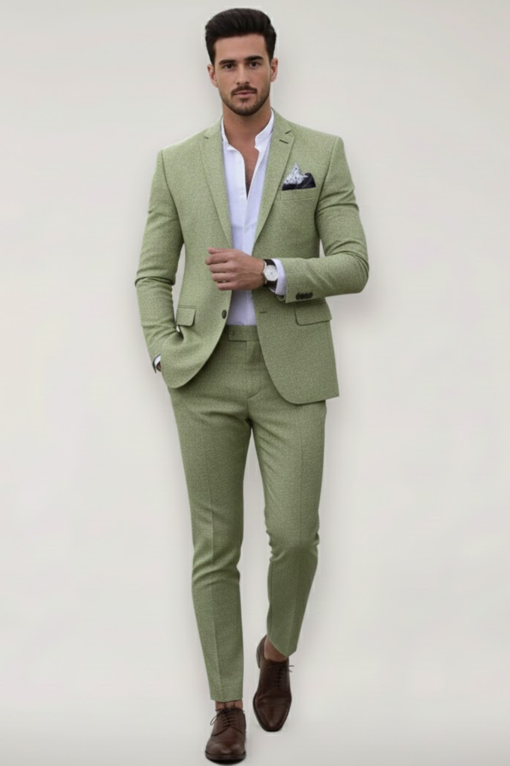 Men's Slim Fit Spring Suit Set Sharp & Confident Style, view 2 - Elena Harper