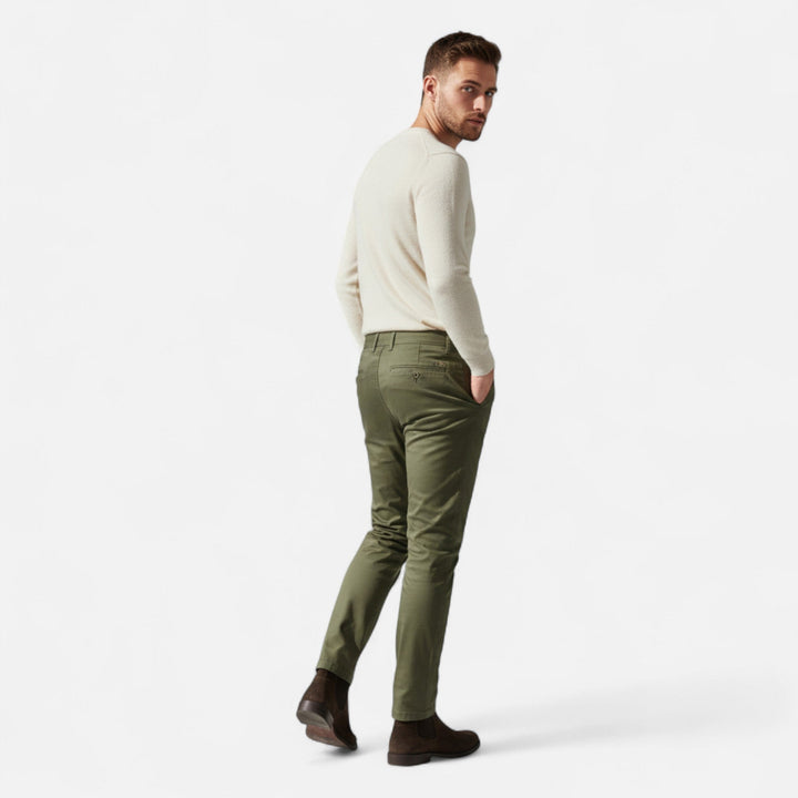 Men's Smart Casual Chinos Tailored Elegance for Any Occasion, view 3 - Elena Harper