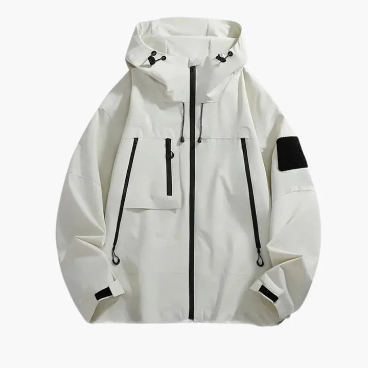 Men's Softshell Jacket with Hood and Zipper Pockets