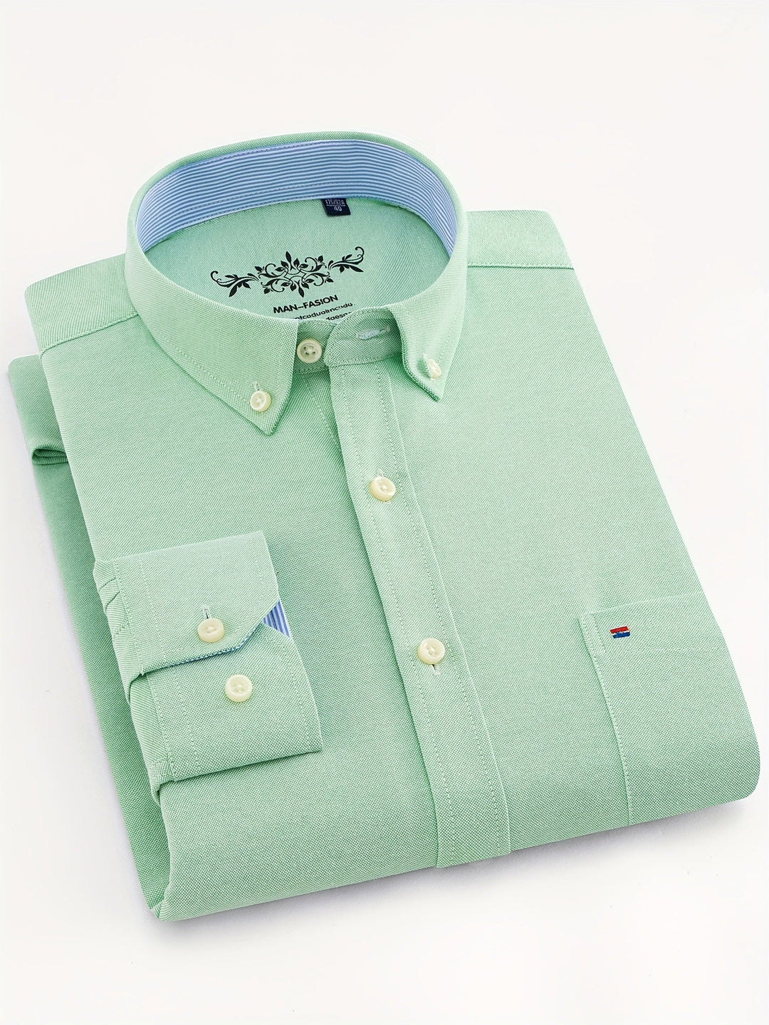 Men's Solid Collared Shirt with Pocket