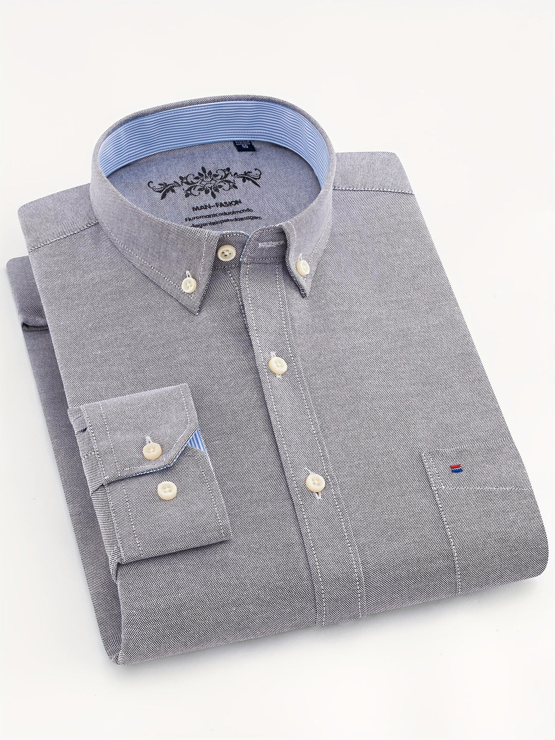 Men's Solid Collared Shirt with Pocket