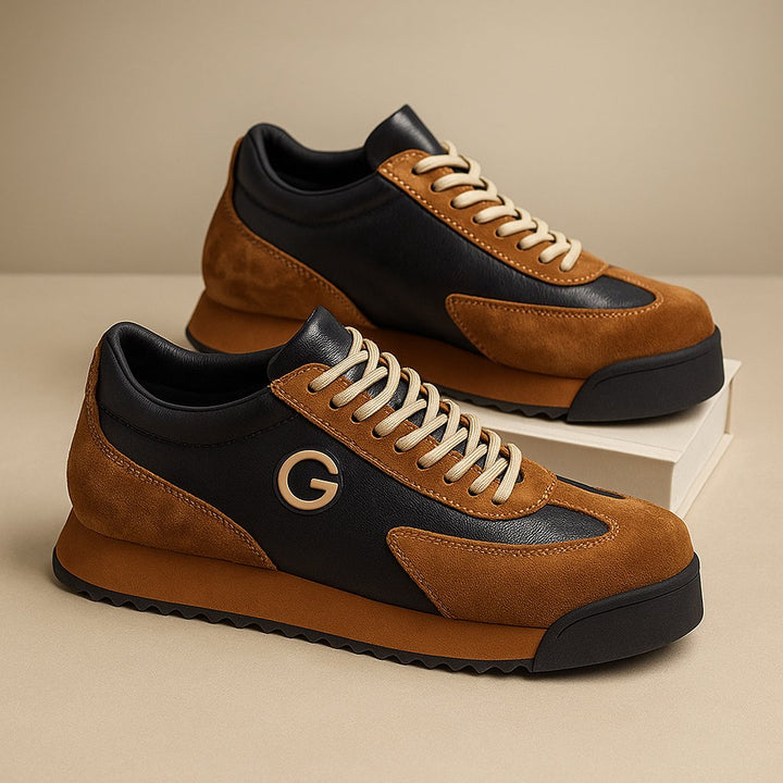 Men's Suede Texture Runners with Cushioned Insole