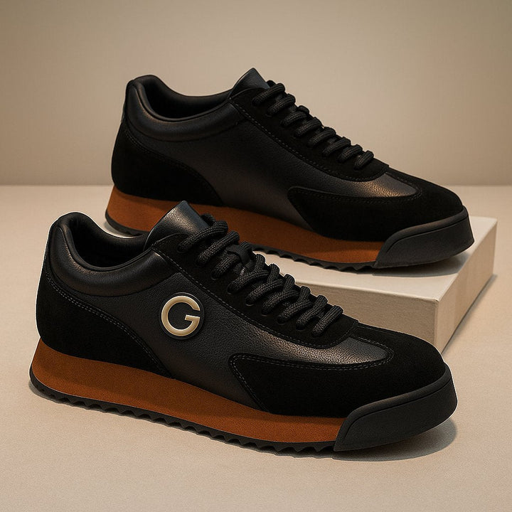 Men's Suede Texture Runners with Cushioned Insole