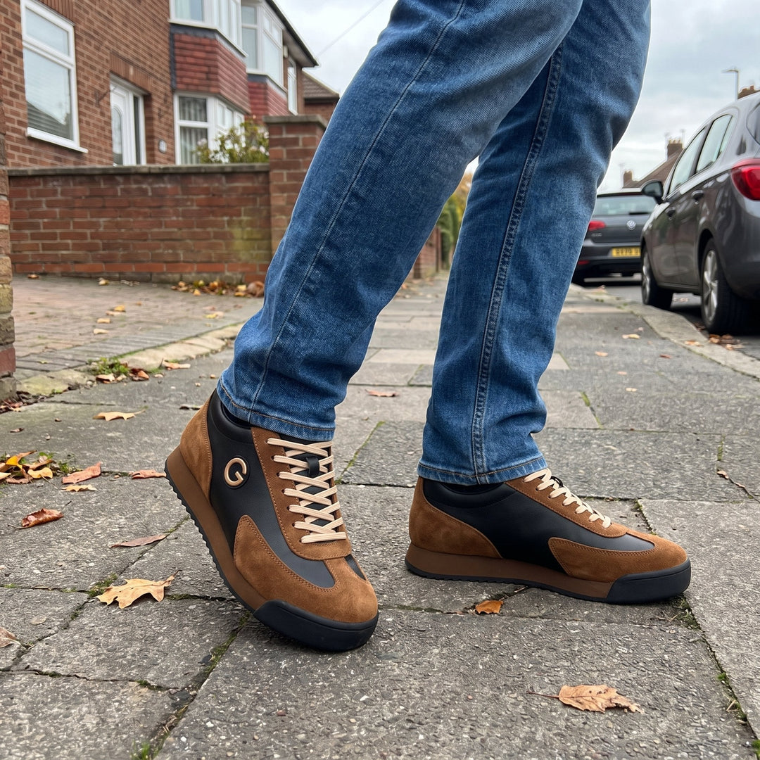Men's Suede Texture Runners with Cushioned Insole