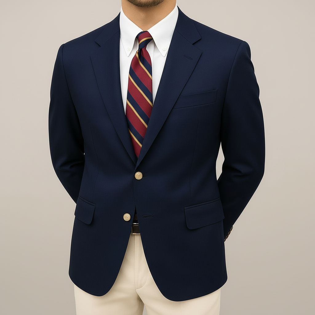Men's Spring Tailored Blazer Jacket Sharp & Versatile Style - Elena Harper