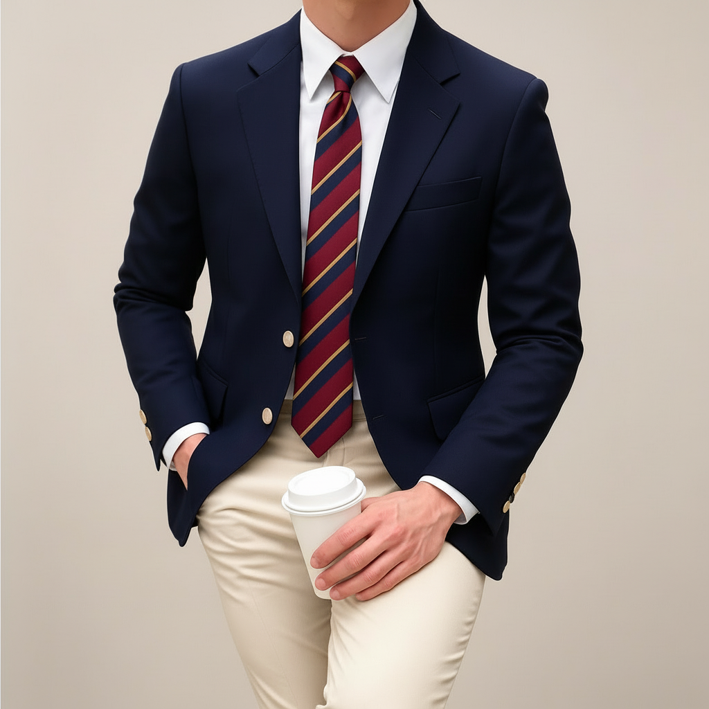 Men's Spring Tailored Blazer Jacket Sharp & Versatile Style, view 2 - Elena Harper