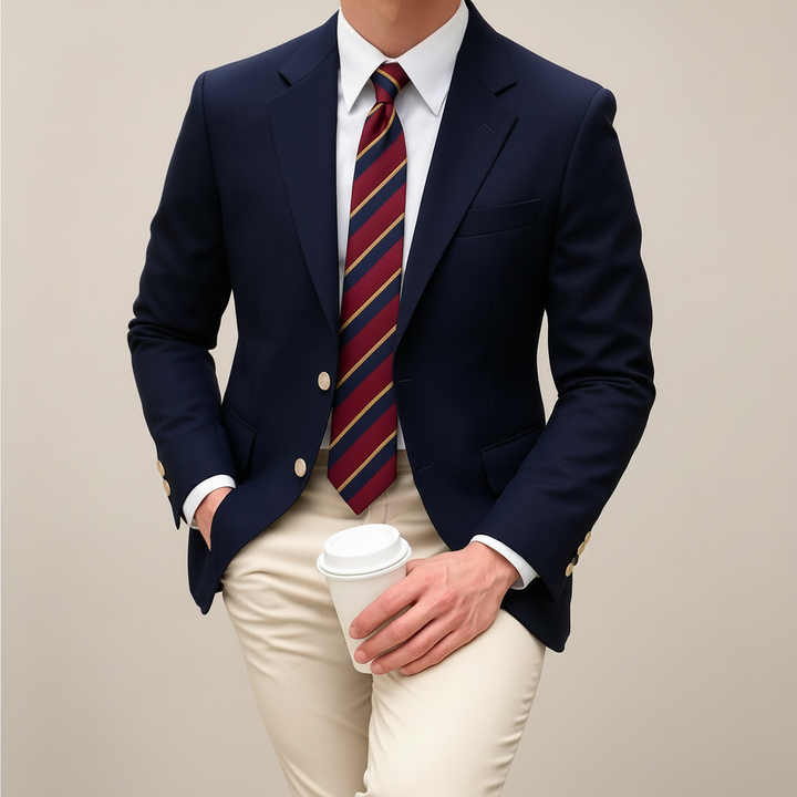 Men's Spring Tailored Blazer Jacket Sharp & Versatile Style, view 2 - Elena Harper