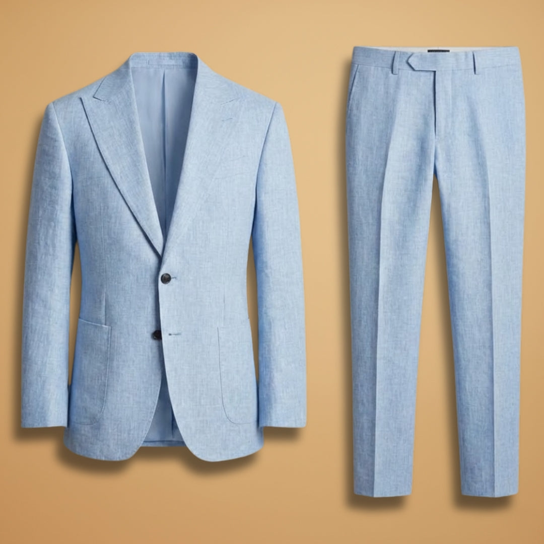 Men's Formal Two-Piece Suit with Notch Lapel Blazer