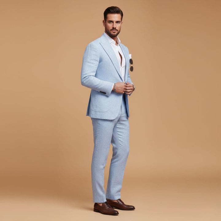 Men's Formal Two-Piece Suit with Notch Lapel Blazer