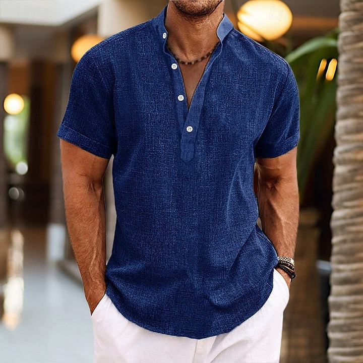 Emil | Men's Short Sleeve Button Henley Shirt