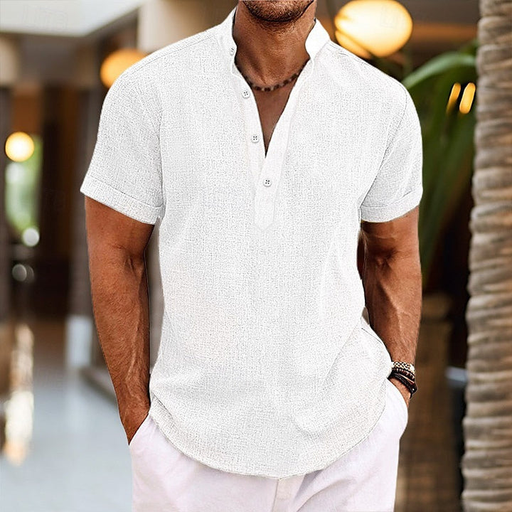 Emil | Men's Short Sleeve Button Henley Shirt