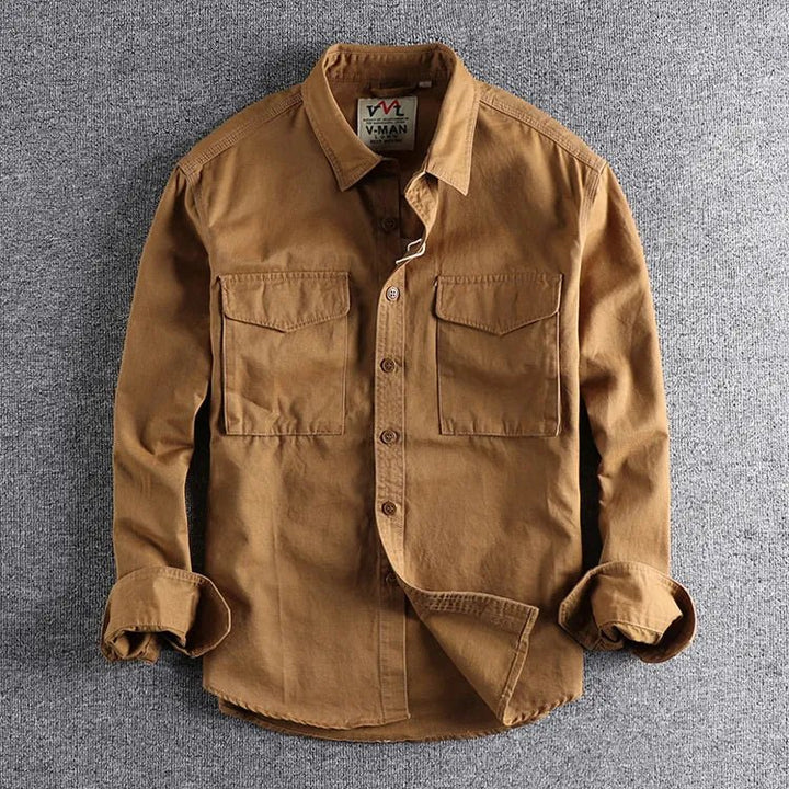 Albert | Men's Double Pocket Button-Up Casual Shirt