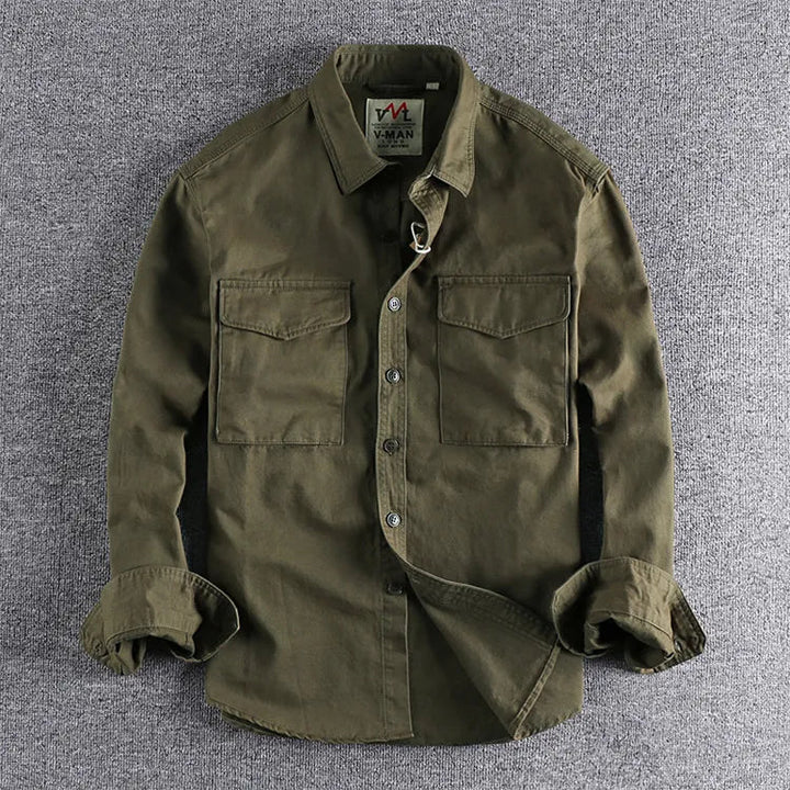 Albert | Men's Double Pocket Button-Up Casual Shirt