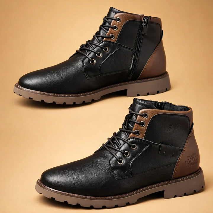 Men's Rugged Lace-Up Casual Boots for Everyday Style, view 4 - Elena Harper