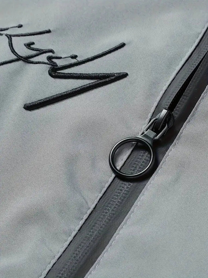 Men's Lightweight Bomber Jacket with Baseball Collar