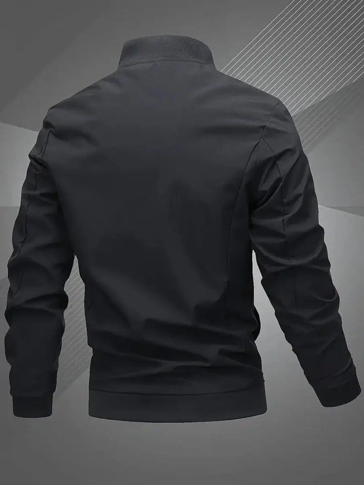 Men's Lightweight Bomber Jacket with Baseball Collar