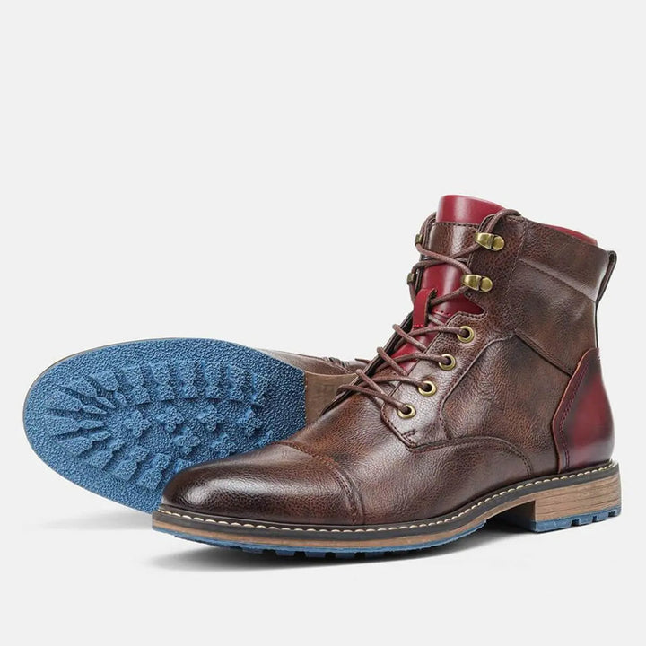 Men's Lace-Up Oxford Ankle Boots for Sophisticated Style